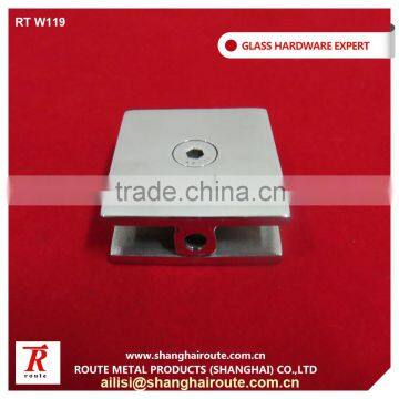 Hot selling bathroom SS316 Mirror polish 180 degree glass clamps with great price