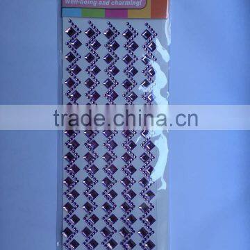 Glitter Phone Decorated Acrylic Rhinestone Sticker Sheet