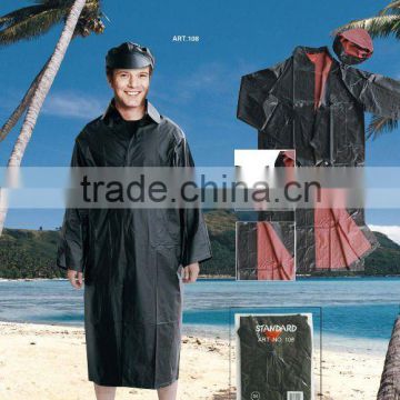 108 adult black raincoat