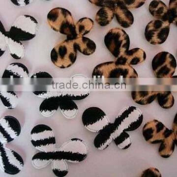 Zebra Stripe & Leopard Wild Animal Print Applique trim sewing Butterfly