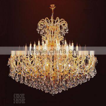 Classic Large hotel glass candle chandelier