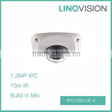 1.3MP IP66 Vandal-proof Built-in Mic Mini Dome Network Camera