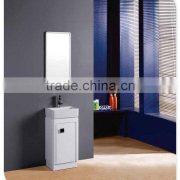China Manufacture Simple Designs Commercial Pvc Material 12 / 24 Inch I Shape Slim Bathroom Vanity for Wholesale Only