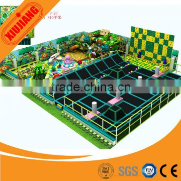 CE Approved Children Best Entertainment Fitness Play Structure, China Indoor Trampoline Park