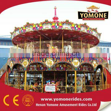 Hot Selling Luxury Double Deck Carousels Horse Amusement Rides for Kids