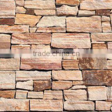 Popular Beige Color Natural Sand Stone Wall Covering