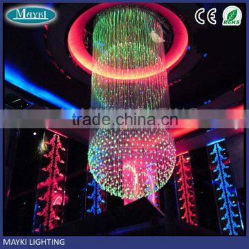 Mini One Ball Fiber Optic Sphere Light Chandelier photo-2