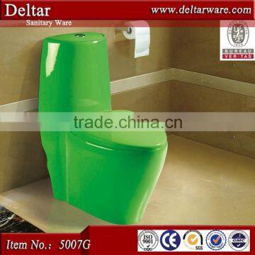 Glaze Smooth Toilet Bowl Color, One Piece Sanitary Ware Ceramic Yellow Toilet, wc Ceramic Color Toilet photo-3