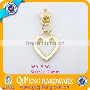 new arrived 5# heart shape metal silder