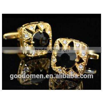 Hot selling royal embossing pattern gold cufflink