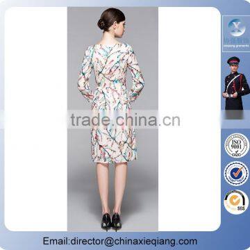 2016 Fashion Ladies Printed Dress Fancy Dress for Women