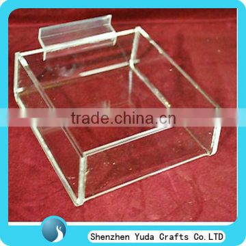 Slatwall Acrylic Shelf Tray Large Clear Wall Mounted Plastic Slatwall Display Shelf