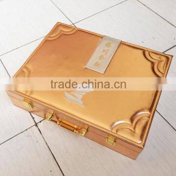 Chinese factories wholesale custom luxury PU leather cosmetic box, fashion beautiful storage box