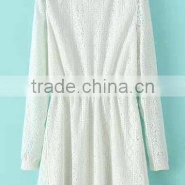 White Plain Lace Irregular Sleeveless Dress White Dresses for Women Dress Fashion photo-5