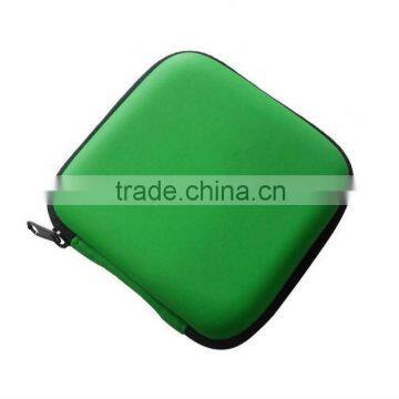 green color small earphone hard case