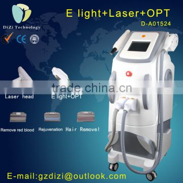 Muti-functional instrument 3 in 1 E light laser OPT Beauty salon equipment