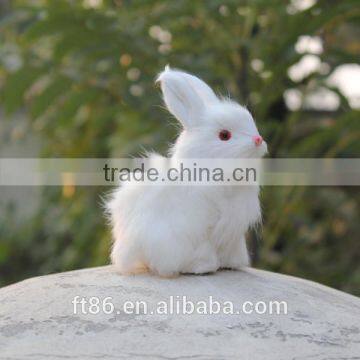 realistic bunny handmade plush toy animal small white rabbit craft