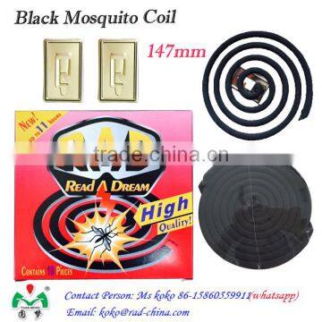 Top Selling RAD Read A Dream Manufacturer Africa Market Smokeless Coil Micro Smoke No Smoke Black Mosquito Coil Repellent