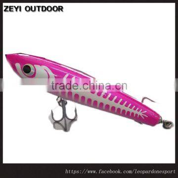 Fishing Stickbait Popper Lure Wooden On Sale Pink Color