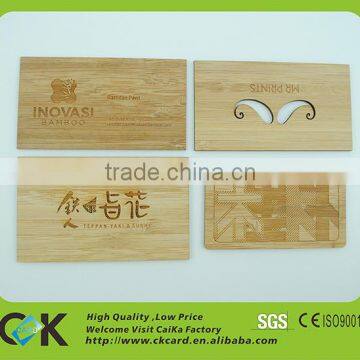 Laser cutting wooden bamboo wood card/tag