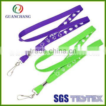 silkscreen printing neck lanyards with metal hook