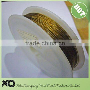 0.38mm Gold Colored Tiger Tail Beading Wire