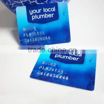 Plastic Membership Card PVC Business Cards with Embossed Numbers Print