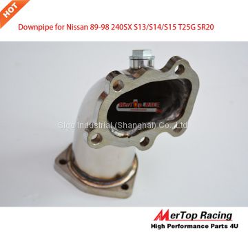 MerTop 304 Stainless Steel 3'' Turbo Outlet Elbow Downpipe for 240SX S13 S14 Silvia SR20DET