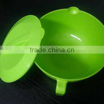 Simple design disposable plastic salad bowl with lid of new material PLA