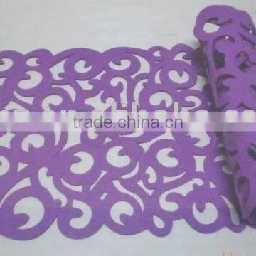 beatiful laser cut ecco-friendly wool felt table cloth