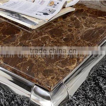 Mable Top Silver Coffee Table Tea Table Set photo-2