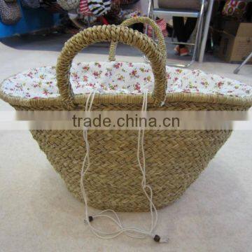 natural seagrass handmade bag