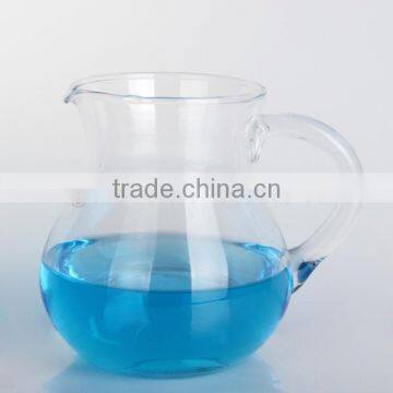 Hot sale Hand Blown Clear Glass Water Pitcher With Handle