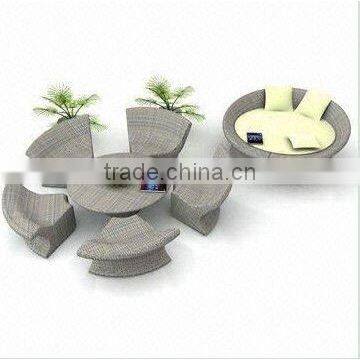 Outdoor Wicker Furniture, Used for Hotel and Banquet, Various Cushion Colors are Available