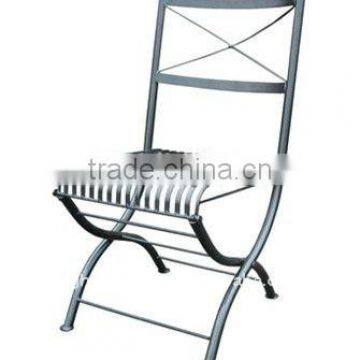 wrought iron folding chair