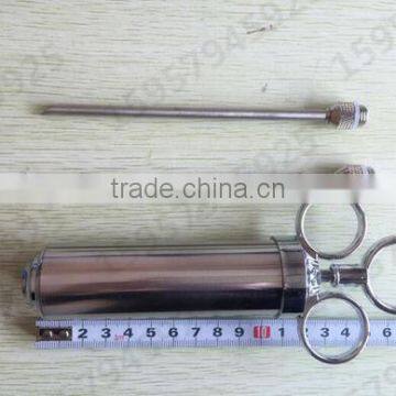 Factory Direct Sale 2oz 2 Needles Stainless Steel Food Syringe Turkey Syringe Food Injector Kitchen Tool photo-4