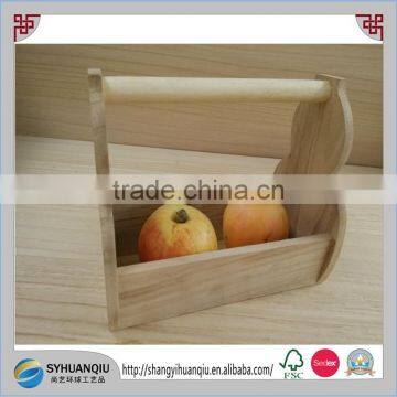 Natural and Home Decor Use Wooden Fruit Food Tray With Handle photo-3