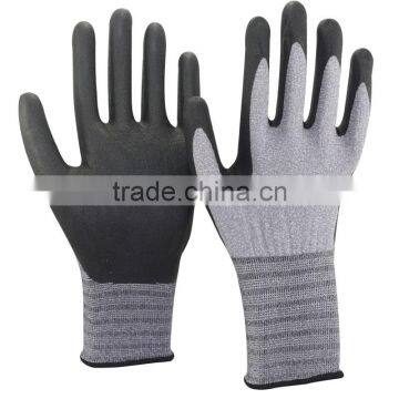 NMSAFETY New Black High-tech Foam Nitrile Palm Touch Screen Mechanical Work Gloves photo-2