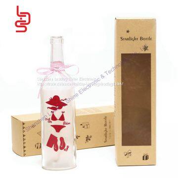 Happy Life Starlight Bottle Birthday LED Amber Love Gift Idea