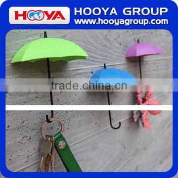 3PCS Colorful Creative Plastic Umbrella Shape Adhesive Wall Hook Hanger photo-3