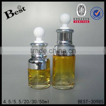Hot Products Cosmetic Packaging Fancy 30ml Glass Bottle With White Big Dropper Yellow Dropper Bottle With Silver Aluminum Top photo-3