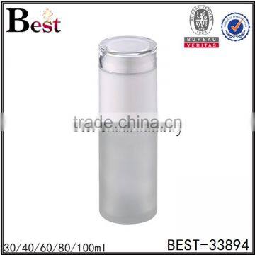 China Cosmetic Hot Products 30 100ml Frosted Glass Bottle for Water Cosmetic Toner With Plastic Cap and Insert photo-4