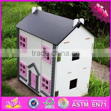 2016 Hot Item Kids Wooden Small Toy House, Top Fashion Baby Wooden Small Toy House W06A154 photo-4