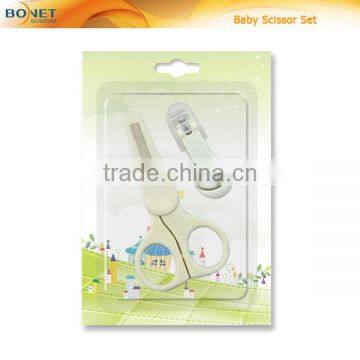 SBS0001 CE qualified baby scissor & nail clipper custom baby scissor set