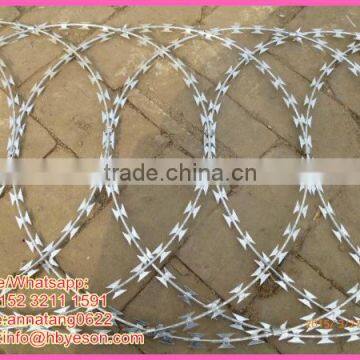 BT0 security fence reinforce cross type welded razor barbed wire mesh