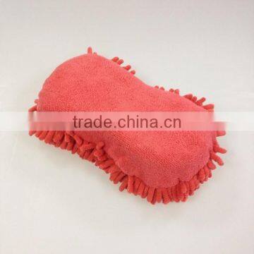 8 shape microfiber terry cloth chenille auto car polish sponge