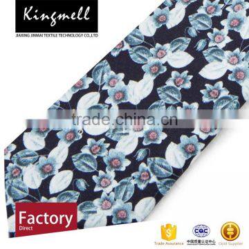Custom Flowers Digital Printed Male Cotton Neck Tie photo-5