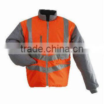 Two tone hi-vis waterproof reflective jacket