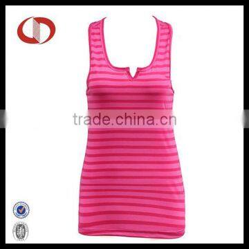 Women stripe fitness tank top