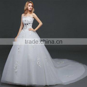 Sexy Bandeau Cream Crepe Empire Vintage Floor Length Princess Wedding Dress Bride Dress Formal Dress photo-4